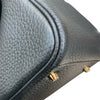 HERMES 愛馬仕 MINI LINDY 肩背包 皮革 黑色 金釦