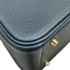 HERMES 愛馬仕 MINI LINDY 肩背包 皮革 黑色 金釦