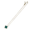 VAN CLEEF&ARPELS 梵克雅寶 ARO9VA00 VINTAGE ALHAMBRA 孔雀石四葉草項鍊 18KYG 孔雀石