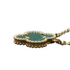 VAN CLEEF&ARPELS 梵克雅寶 ARO9VA00 VINTAGE ALHAMBRA 孔雀石四葉草項鍊 18KYG 孔雀石