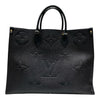 LOUIS VUITTON 路易威登 On The Go GM 托特包 壓紋牛皮 黑色 老花 金釦
