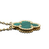 VAN CLEEF&ARPELS 梵克雅寶 ARO9VA00 VINTAGE ALHAMBRA 孔雀石四葉草項鍊 18KYG 孔雀石