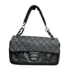 CHANEL 香奈兒 Lady Braid Flap Bag 手提包 皮革 黑色 銀釦