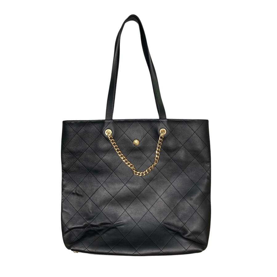 CHANEL 香奈兒 23C 托特包 牛皮 黑色 金釦