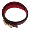 HERMES 愛馬仕 U刻印 H BELT 皮帶 80CM 紫×桃紅 雙色 金釦