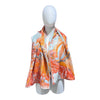 HERMES Les Folies du Faubourg  絲巾 絲綢 橘色 熱氣球圖案