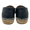 GUCCI 古馳 454703 SIGNATURE SHOES 黑色皮革草編漁夫鞋 SIZE 35 1/2