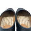 GUCCI 古馳 454703 SIGNATURE SHOES 黑色皮革草編漁夫鞋 SIZE 35 1/2