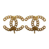 CHANEL 香奈兒 VINTAGE CHANEL CC CHAIN LINK PEARL CLIP-ON EARRINGS 復古鏈條雙C珍珠耳針 合金 珍珠 金色
