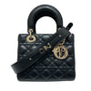 DIOR 迪奧 M0538ONGE LADY DIOR MY ABCDIOR 小型手肩背包 羊皮 黑色 淺金釦