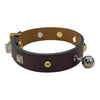 HERMES 愛馬仕 MINI DOG ANNEAUX 鉚釘手環 皮革 紫色