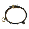 HERMES 愛馬仕 MINI DOG ANNEAUX 鉚釘手環 皮革 紫色