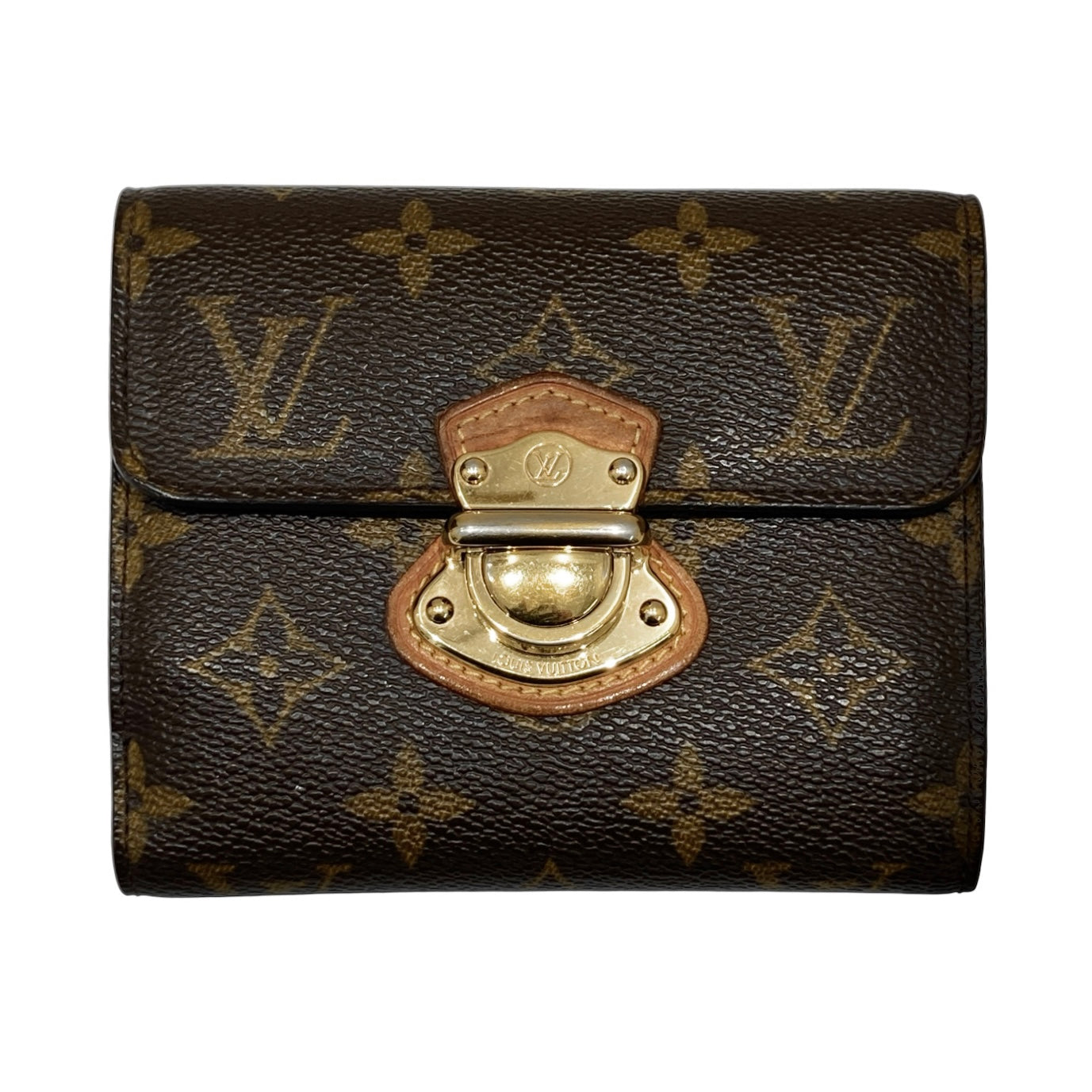 LOUIS VUITTON 路易威登 M60211 MONOGRAM PORTEFEUILLE JOEY WALLET 老花三折短夾 PVC帆布 棕色 金釦