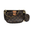 LOUIS VUITTON 路易威登 M44840 MULTI POCHETTE ACCESSOIRES 三合一麻將包 PVC帆布 棕色 金釦