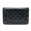CHANEL 香奈兒 AP0250 WALLET ON CHAIN 經典翻蓋錢包 荔枝牛皮 黑色 金釦