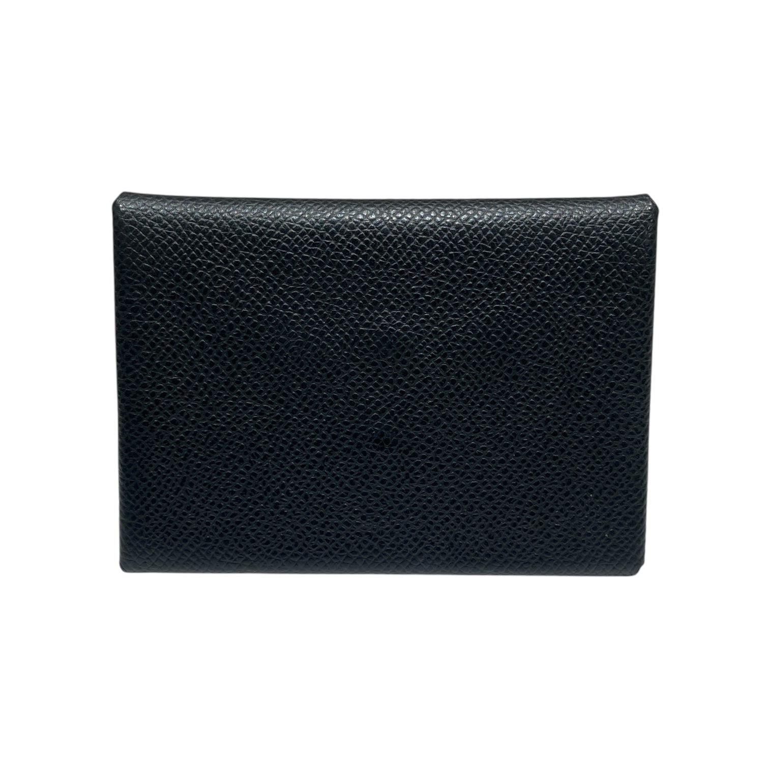 HERMES 愛馬仕 H083035CK89 CALVI DUO COMPACT CARD HOLDER 卡夾 EPSOM牛皮 黑色 銀釦