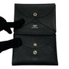HERMES 愛馬仕 H083035CK89 CALVI DUO COMPACT CARD HOLDER 卡夾 EPSOM牛皮 黑色 銀釦