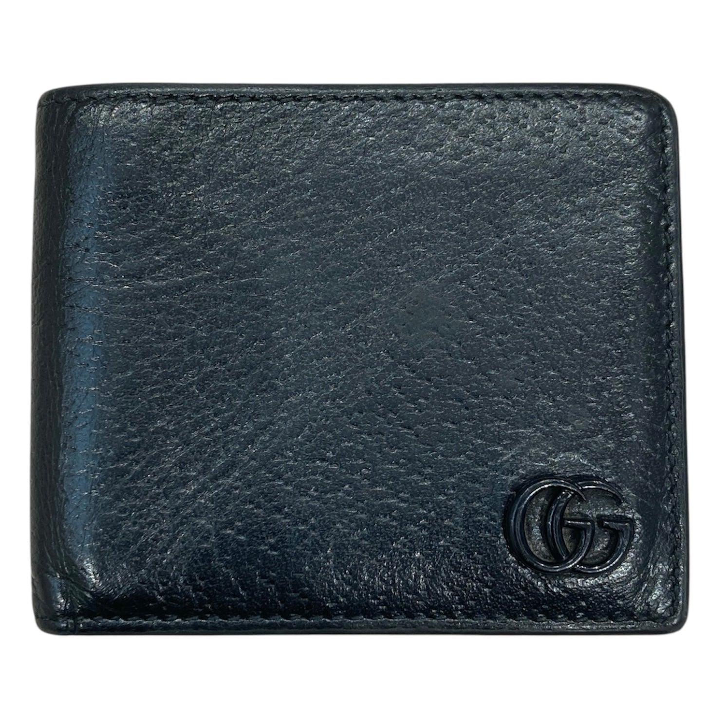 GUCCI 古馳 428762 雙折短夾 皮革 黑色