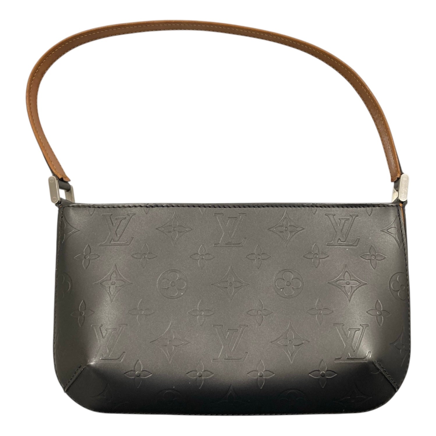 LOUIS VUITTON 路易威登 M55142 MONOGRAM MAT FOWLER 肩背包 霧面皮革 灰色 銀釦