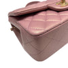 CHANEL 香奈兒 21S CF20 RECTANGULAR FLAP BAG WITH TOP HANDLE MINI 珠光粉色迷你翻蓋包 羊皮 粉色 金釦