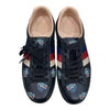 GUCCI 古馳 低筒運動鞋 黑色 皮革 US5