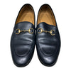 GUCCI 古馳 低跟金釦皮鞋 黑色 金釦 37