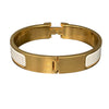 HERMES 愛馬仕 CLIC H BRACELET 白色 琺瑯