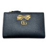 GUCCI 古馳 GG Marmont 蝴蝶結中夾 524300 皮革 黑色 金釦