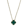 VAN CLEEF&ARPELS 梵克雅寶 VCARO9VA00  VINTAGE ALHAMBRA  孔雀石四葉草項鍊  18K 孔雀石 項鍊