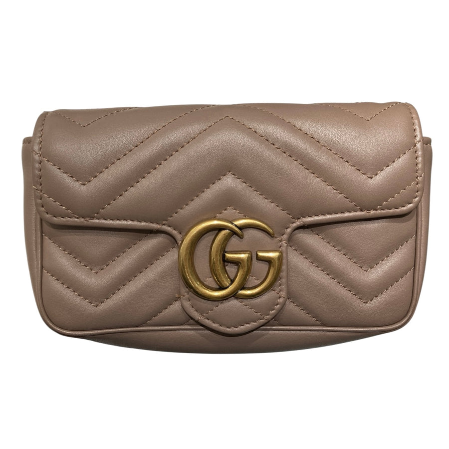 GUCCI 古馳 MARMONT MINI 馬蒙包 476433DSVRT 裸色 灰粉色