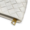 BOTTEGA VENETA 葆蝶嘉 TWIST MINI 手提包 編織牛皮 白色 金釦
