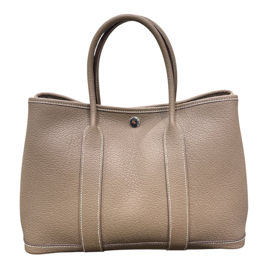 HERMES 愛馬仕 GARDEN PARTY TPM TOGO皮 大象灰 銀釦