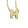 HERMES 愛馬仕 POP H 項鍊 合金/琺瑯 奶昔白 金釦