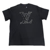 LOUIS VUITTON 路易威登 1A83R1 DOT TO DOT 短袖T恤 純棉 黑色 XL