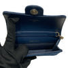 CHANEL 香奈兒 DENIM PRINTED BELT BAG DARK BLUE 漸層格紋丹寧翻蓋腰包 丹寧 藍色 銀釦