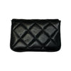 CHANEL 香奈兒 CLASSIC BOW CHAIN BELT BAG 蝴蝶結黑金皮鏈迷你卡片包 小羊皮 黑色 淺金釦