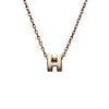 HERMES 愛馬仕 MINI POP H項鍊 玫瑰金色 白色