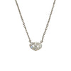 CARTIER 卡地亞 C HEART DIAMOND NECKLACE 心型滿鑽項鍊 18K白金 鑽石
