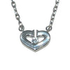 CARTIER 卡地亞 C HEART DIAMOND NECKLACE 心型滿鑽項鍊 18K白金 鑽石