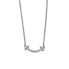TIFFANY&CO. 蒂芬尼 T 系列 SMILE PENDANT 迷你鑽石微笑鏈墜 18K白金 鑽石