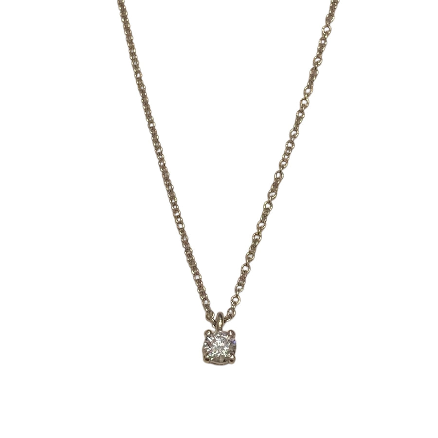TIFFANY & CO. 蒂芬尼 SOLITAIRE DIAMOND PENDANT 單鑽項鍊 鉑金 鑽石