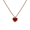 VAN CLEEF & ARPELS 梵克雅寶 HEART PENDANT NECKLACE 心形吊墜項鍊 18K玫瑰金 紅玉隨