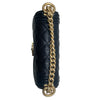 CHANEL 香奈兒 BOY CHANEL VERTICAL FLAP BAG 黑色 荔枝皮 金釦