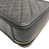 CHANEL 香奈兒 CC FILIGREE VANITY CASE 黑色荔枝紋牛皮 金釦