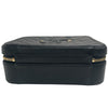 CHANEL 香奈兒 CC FILIGREE VANITY CASE 黑色荔枝紋牛皮 金釦