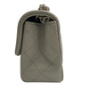 CHANEL 香奈兒 MINI SQUARE FLAP BAG 鼠尾草灰 菱格紋羊皮 銀釦