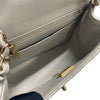 CHANEL 香奈兒 MINI SQUARE FLAP BAG 鼠尾草灰 菱格紋羊皮 銀釦