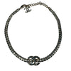 CHANEL 香奈兒 METAL COCOMARK CHOKER NECKLACE 銀色 合金