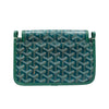 GOYARD 戈雅 PLUMET  POCKET WALLET 翻蓋信封斜背包 PVC帆布 小牛皮 綠色 銀釦