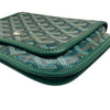 GOYARD 戈雅 PLUMET  POCKET WALLET 翻蓋信封斜背包 PVC帆布 小牛皮 綠色 銀釦